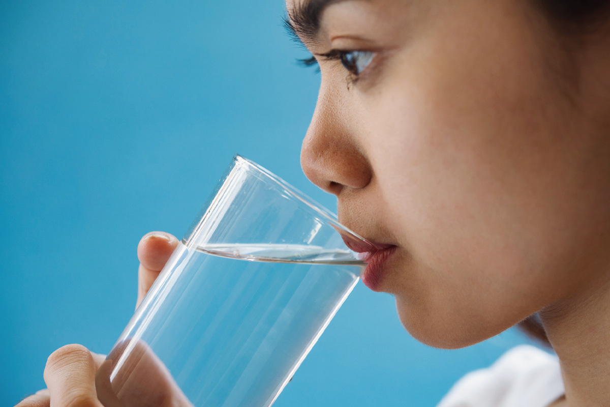 Saltwater gargle